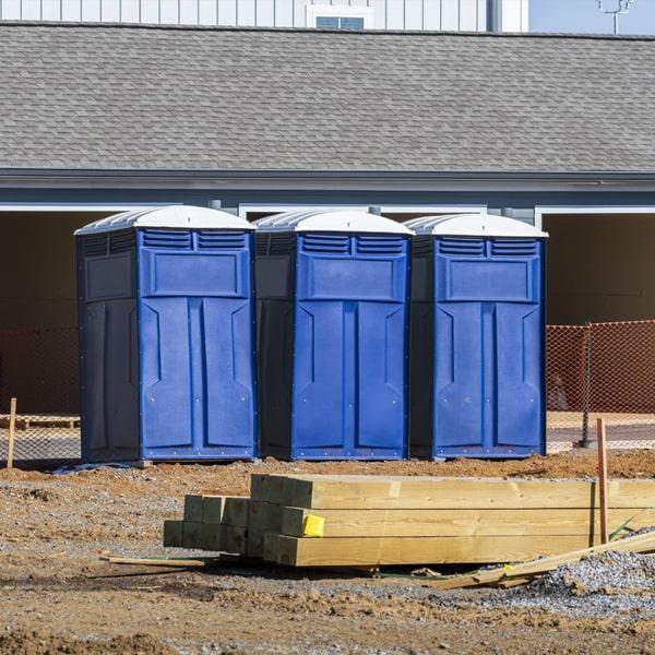 Heavy-duty construction site porta potty in Lemoore, California